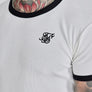 SikSilk - Ribbed Ringer T-Shirt - White